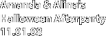 Amanda & Alina's Halloween Afterparty